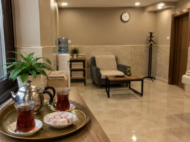 Çay servisi hazır bekleme salonu — Kumkapı, Masaj Salonun